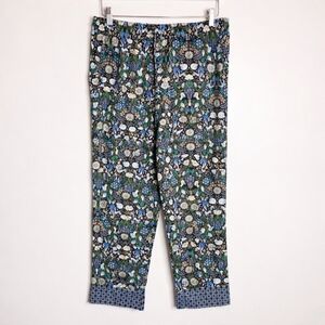 Vera Bradley Floral Animal Print Sleep Pants Blue Brown Cotton Medium